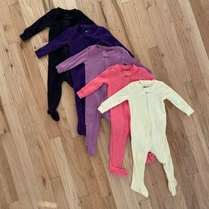 Lot of 5 Primary Footies Size 6-9 mos